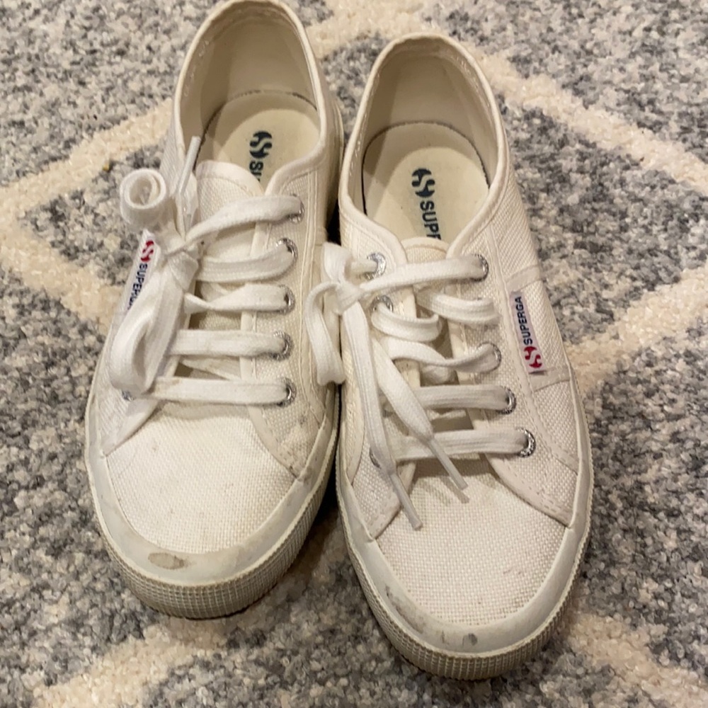 White Superga Shoes